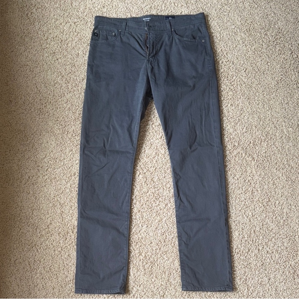 Ag Adriano Goldschmied Men's Gray Slim Straight The Everett Pants 32x32
